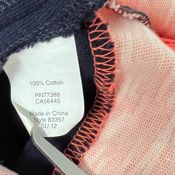 J Crew Maritime Colorblock Navy Peach Dress XS - Picture 12 of 13